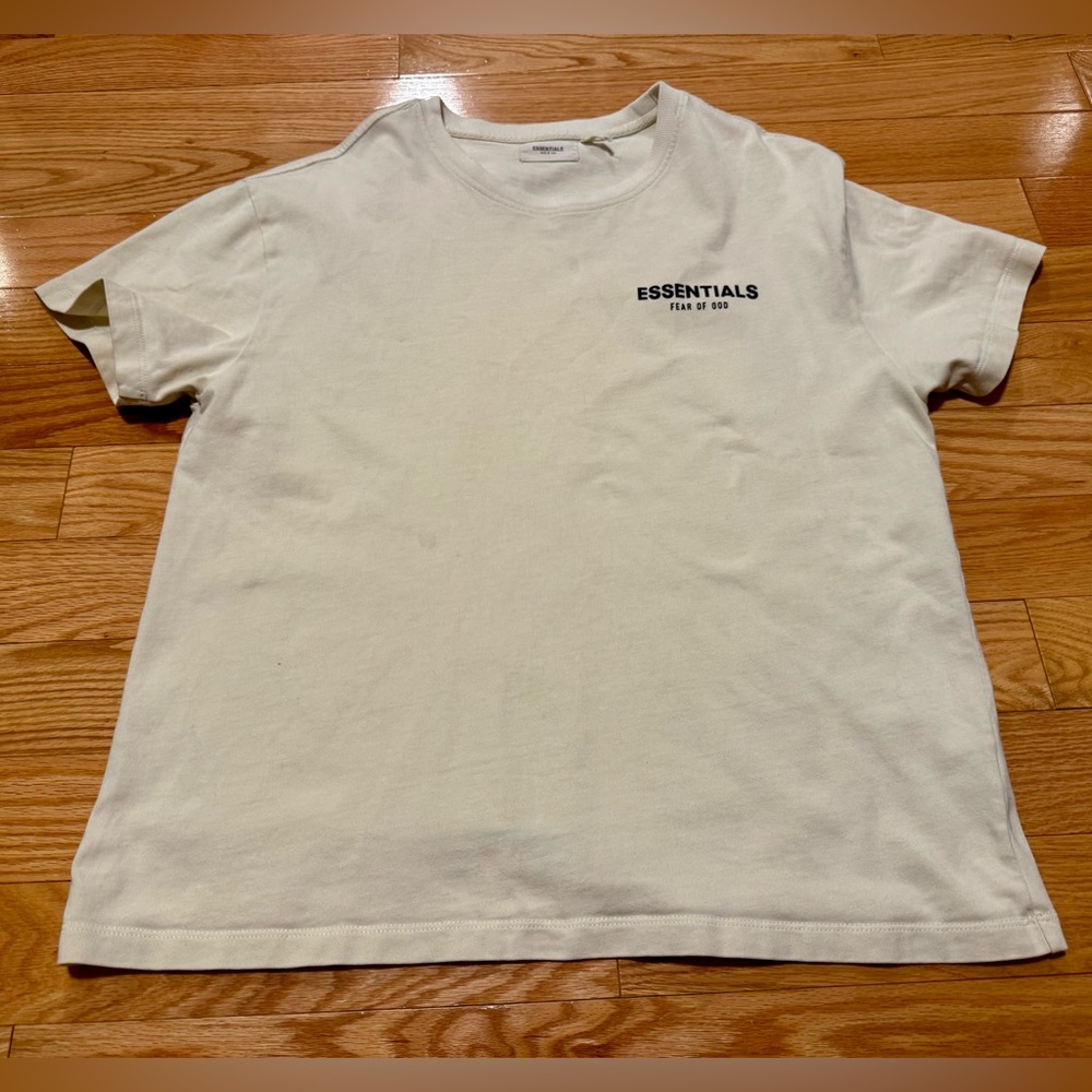 Essentials Cream Short Sleeve Tee